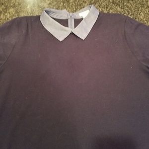 J. Crew Chambray collar cotton blouse women's XL